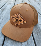 Diamond Leather Stook on Rust Hat