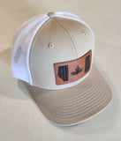** NEW ** Tan/White Wheatle Leaf Trucker Hat