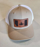 ** NEW ** Tan/White Wheatle Leaf Trucker Hat
