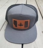 7 Panel Charcoal/Black Wheatle Leaf Hat