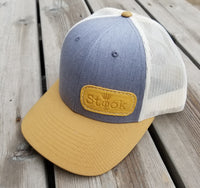 Amber Gold/Heather Grey Snapback Trucker Hat