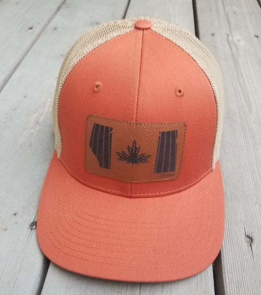 Burnt Orange Wheatle Leaf Snapback Hat